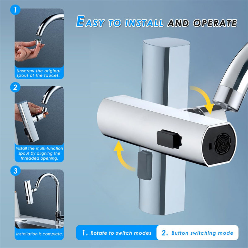 Kitchen Faucet Waterfall Outlet Splash Multifunctional Water Nozzle Extension Kitchen Gadgets