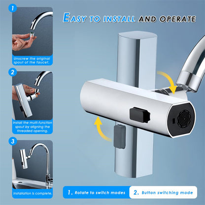 Kitchen Faucet Waterfall Outlet Splash Multifunctional Water Nozzle Extension Kitchen Gadgets